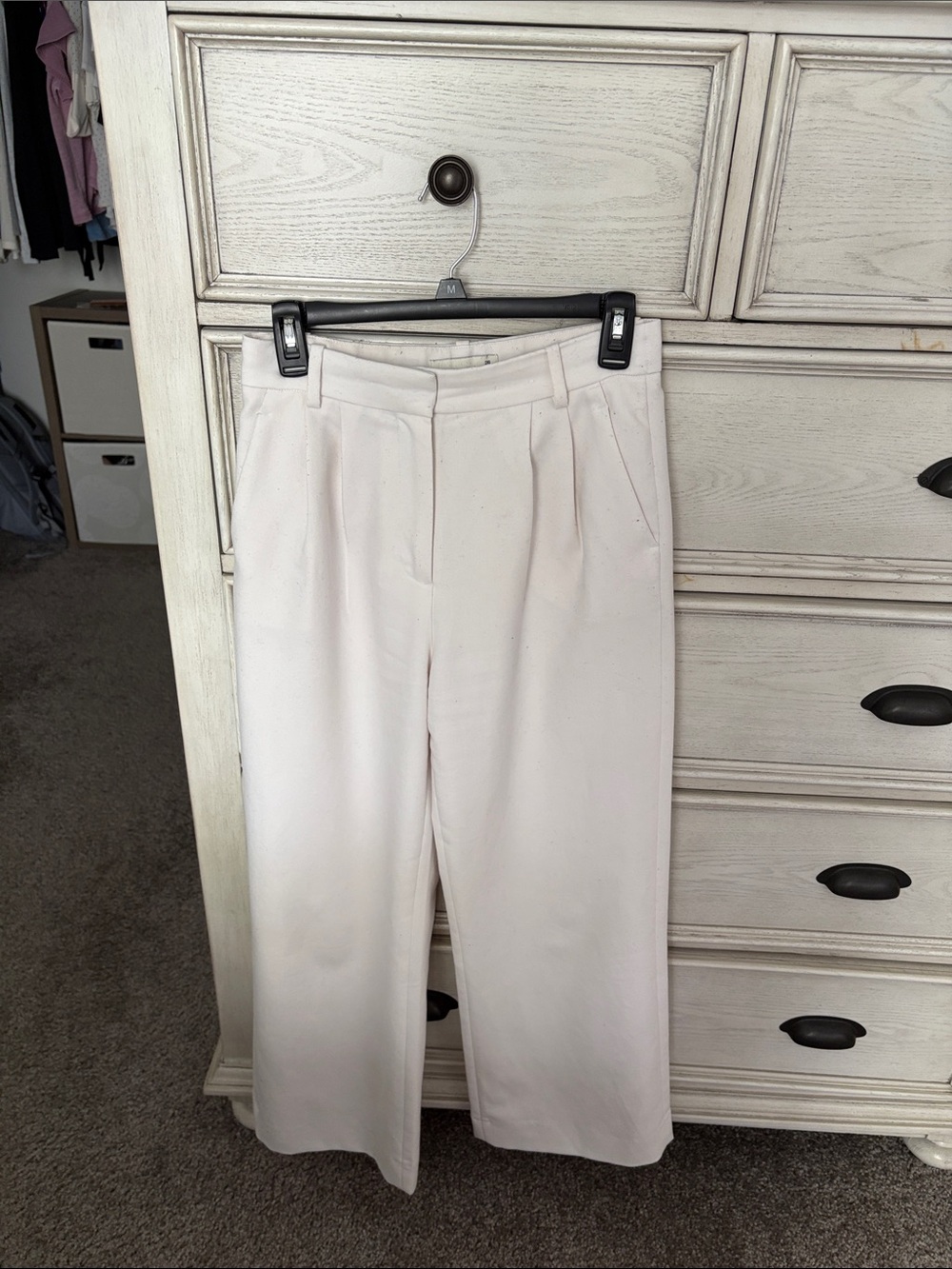 Abercrombie & Fitch White Tailored Pants